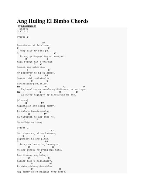 ang huling el bimbo chords|Ang Huling El Bimbo .